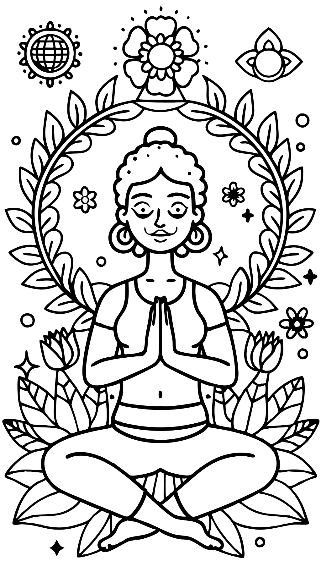 yoga coloring pages